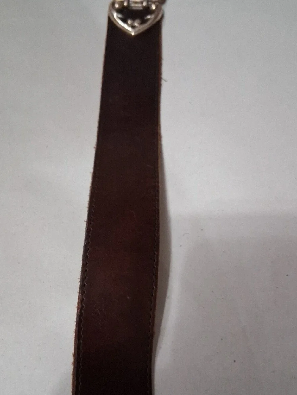 VINTAGE Fossil Brown Leather Women's Belt with Gold-Tone Ornate Buckle
